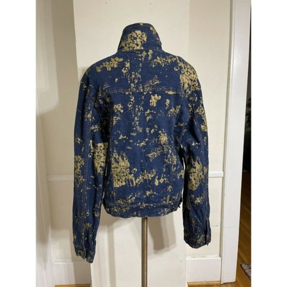 CREST. Women Denin Printing Metalic blue jacket, S ize L - Picture 2 of 12